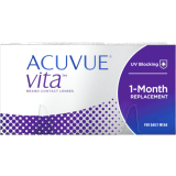 Image of Контактные линзы Acuvue Vita <p>новейшая разработка в линейке линз месячной замены, которая благодаря сверхсовременной технологии HydraMax™ гарантирует сверхвысокое увлажнение роговицы и незаметность линзы на глазу – за это отвечает дизайн EDGE I